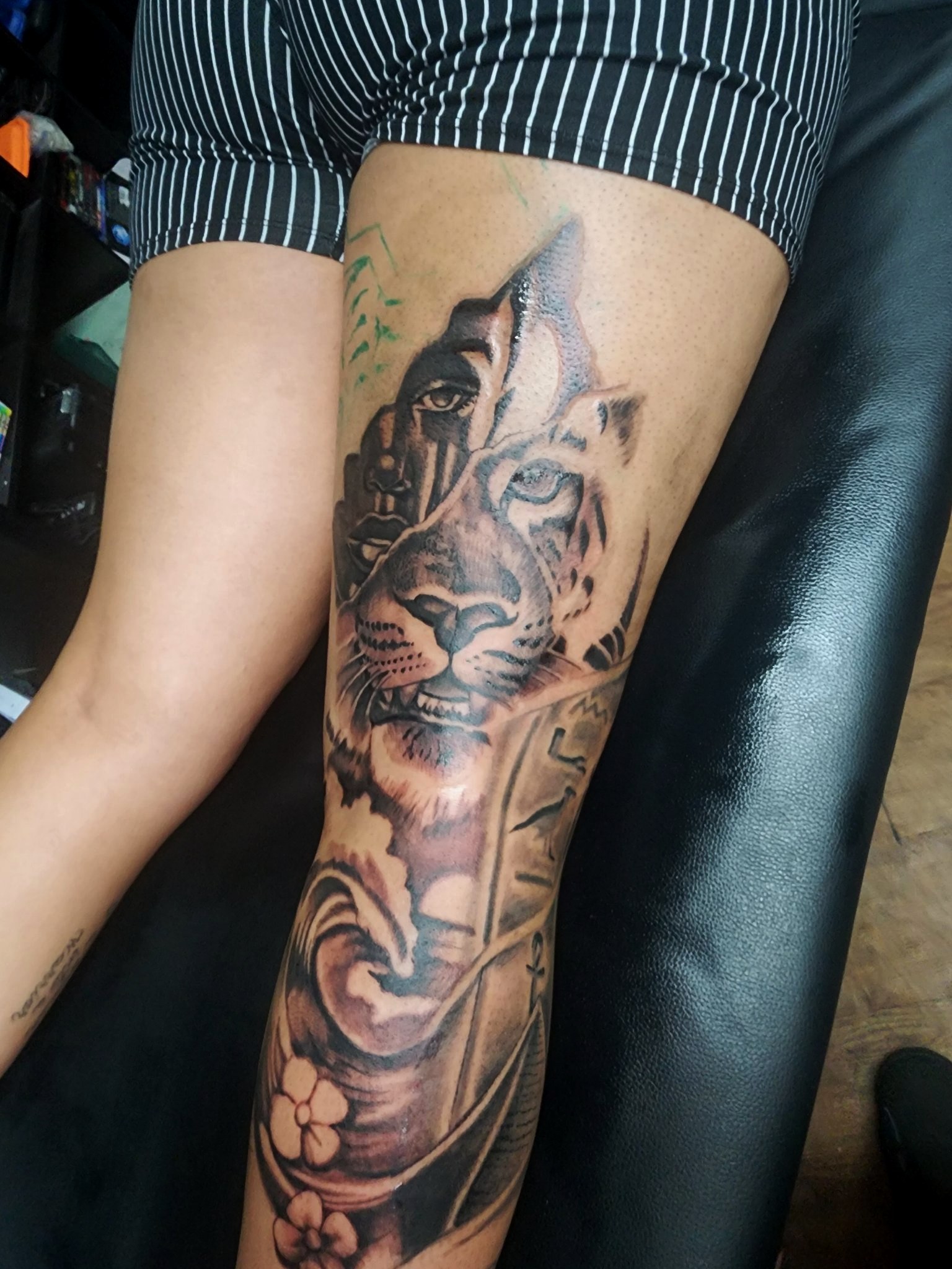 Custom black and grey tattoo by G Creation Art