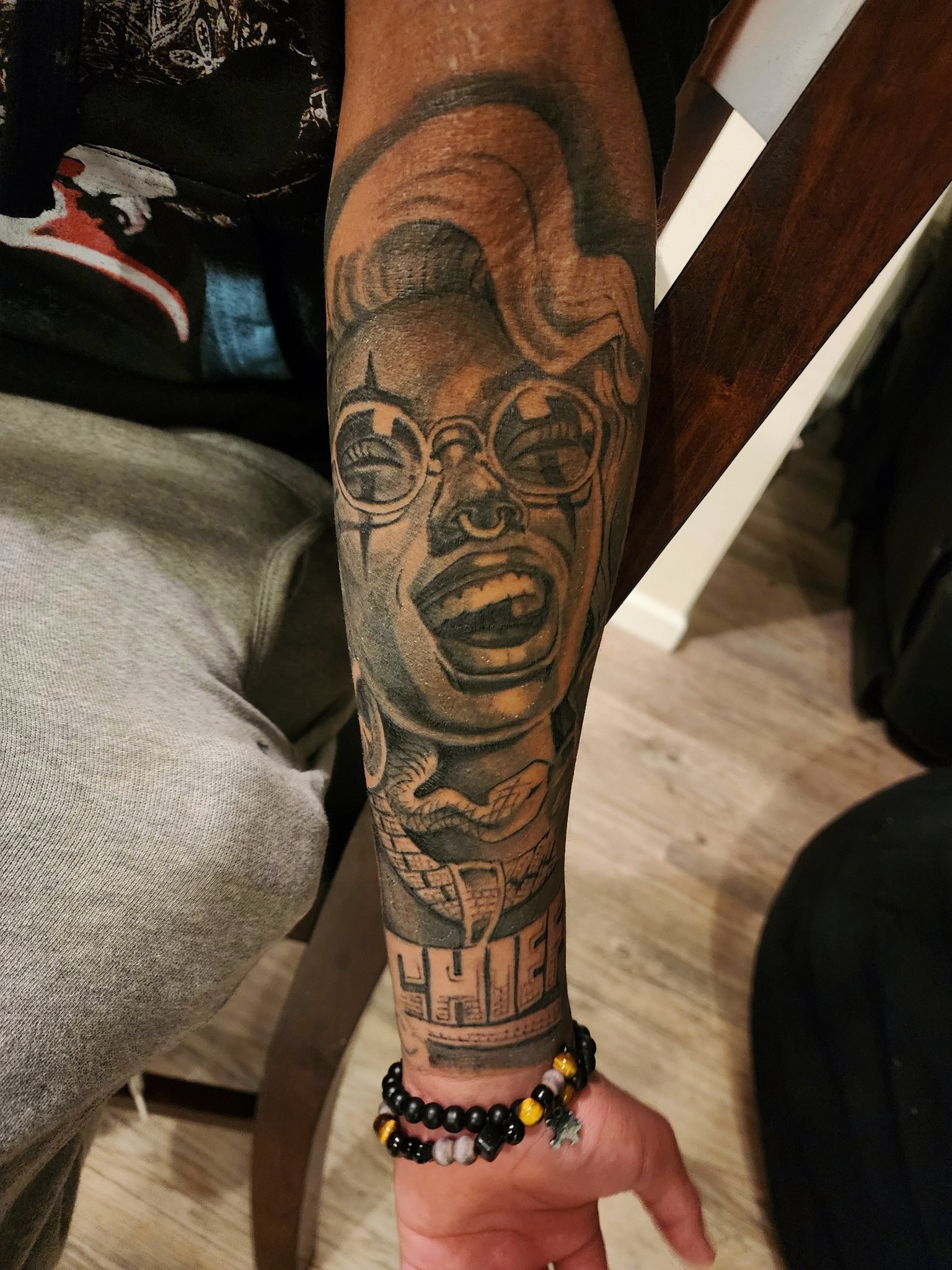 Custom black and grey tattoo by G Creation Art